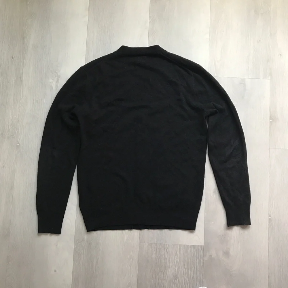 J CREW BLACK CASHMERE CARDIGAN BUTTON V NECK MENS MEDIUM